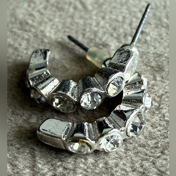 Jewelry - Elegant Silver Crystal Earrings